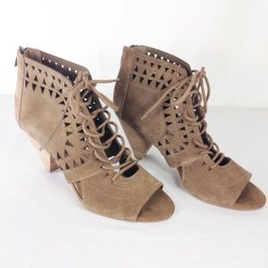 Vince Camuto Ankle Booties Open Toe 9.5M